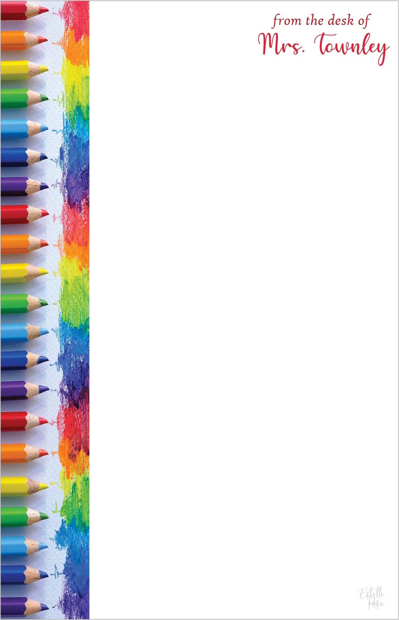 Colored Pencils Vertical with Personalization