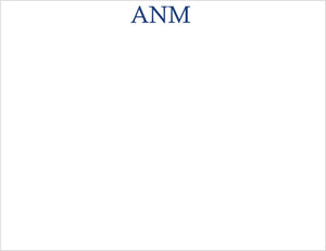 5.5x4.25 Flat Single Sided Notecard Set - Male MONOGRAM